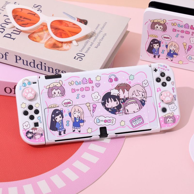 【超殺優惠】SWITCH OLED保護殼Switch2保護殼可插底座殼可開支架 輕音少女