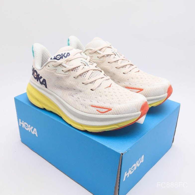 舒適透氣HOKA.Clifton 9 男女專業緩震跑鞋男女通用超輕透氣厚底運動鞋尺碼 36-45