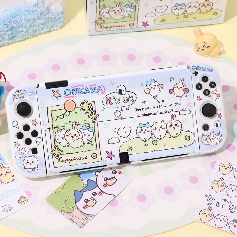 【超殺優惠】Switch2保護殼手柄配件卡通硬殼可插底座oled保護套