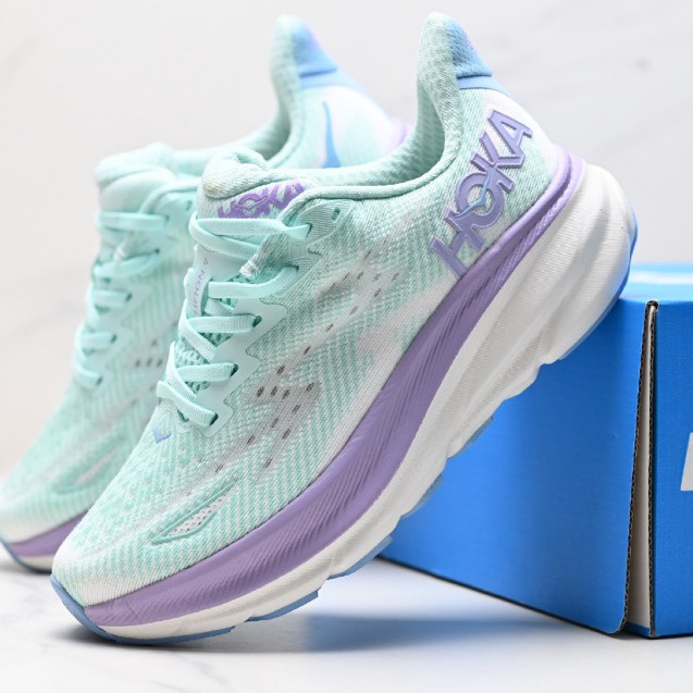 HOKA Clifton 9透氣輕便跑鞋時尚減震男女運動鞋YPWQ