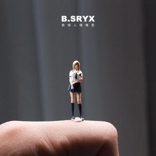 1:64 JK女孩蘿莉微縮人偶模型擺拍場景手辦微拍樹脂小人手辦擺件