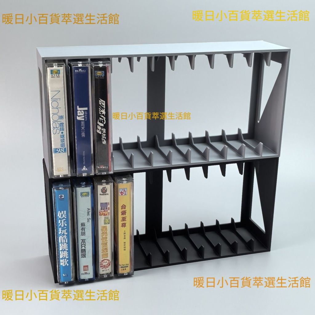 復古Walkman卡帶收納盒錄音帶磁帶整理架透明壓克力隨身聽卡匣展示架桌面防塵收藏收納盒掛式收納架