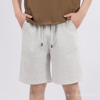 【臺灣出貨】男士短褲 短褲破圈短褲300克華棉複閤衛衣大學棉五分褲 新款夏季男士休閒運動短褲男士短褲 421 ON