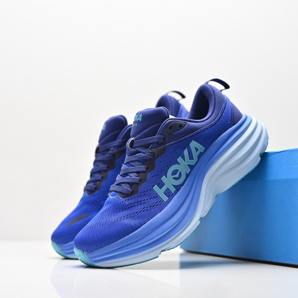 HOKA ONE Bondi 8 跑鞋男款女款厚底減震透氣輕便MHIU