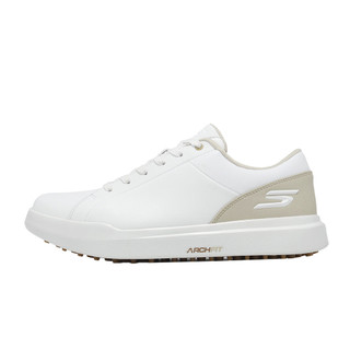 Skechers 高爾夫球鞋 Go Golf Drive 6 男鞋 白 米 防水 皮革 膠底 抓地 214128WNT