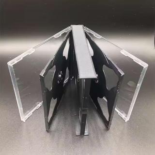 精品特惠[5.10]✨黑色六碟裝 4片裝CD盒 6片裝CD盒透明PP盒4片裝光碟盒 CD光碟CD盒