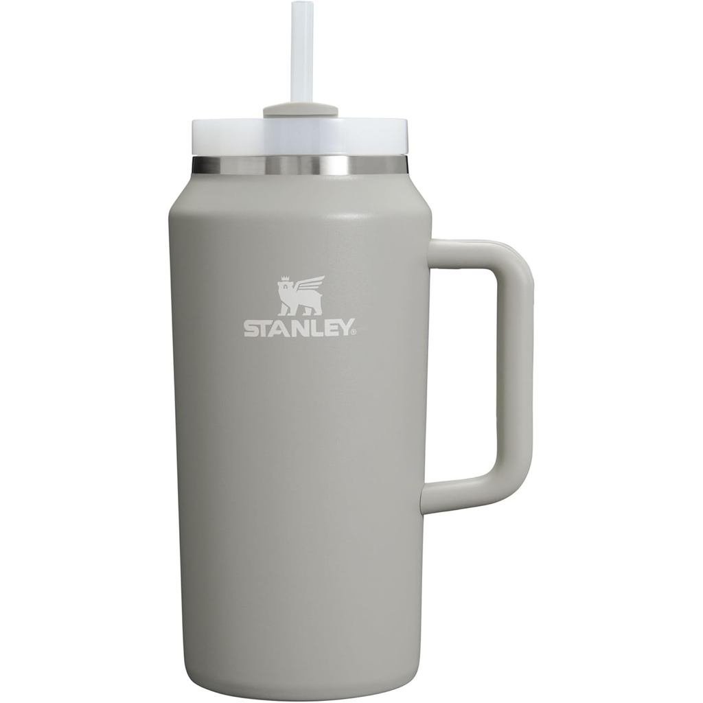 STANLEY Quencher H2.0 玻璃杯帶手柄和吸管 30 盎司 | Flowstate 3 位蓋 | 兼容旅