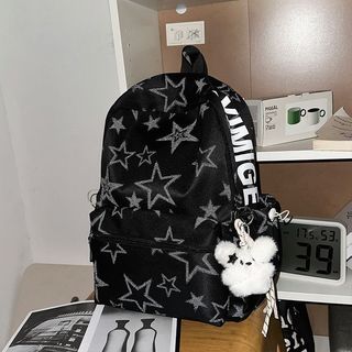 EMINIHOUSE新款時尚反光印花星星初高中學生書包大容量潮流雙肩包