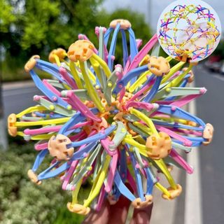 YOYO優品🛒兒童球類益智魔術伸縮球百變開花球變大收縮彈力戶外拋接球玩具