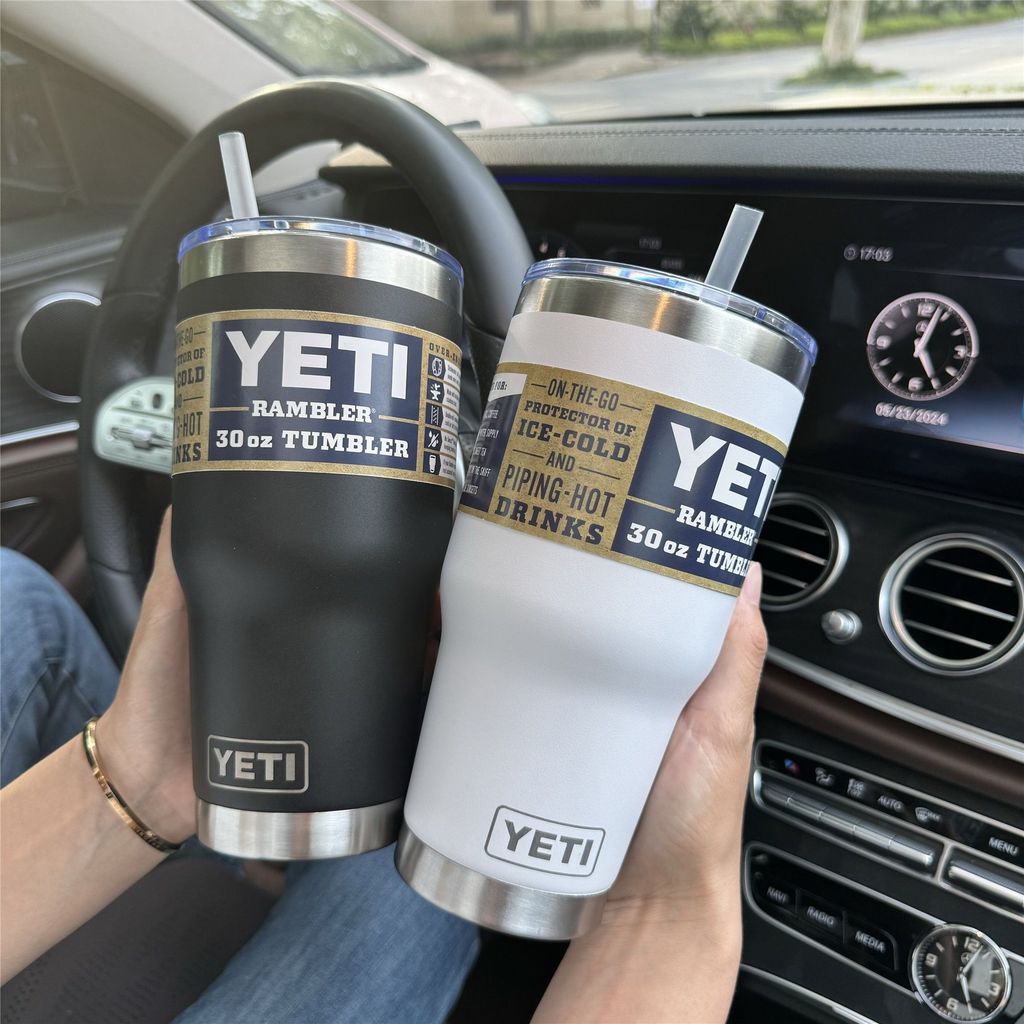 【好物現貨】水杯 冰霸杯 水壺 保溫杯yeti保溫杯大容量車用咖啡杯水杯便攜手提吸管304不鏽鋼冰霸杯