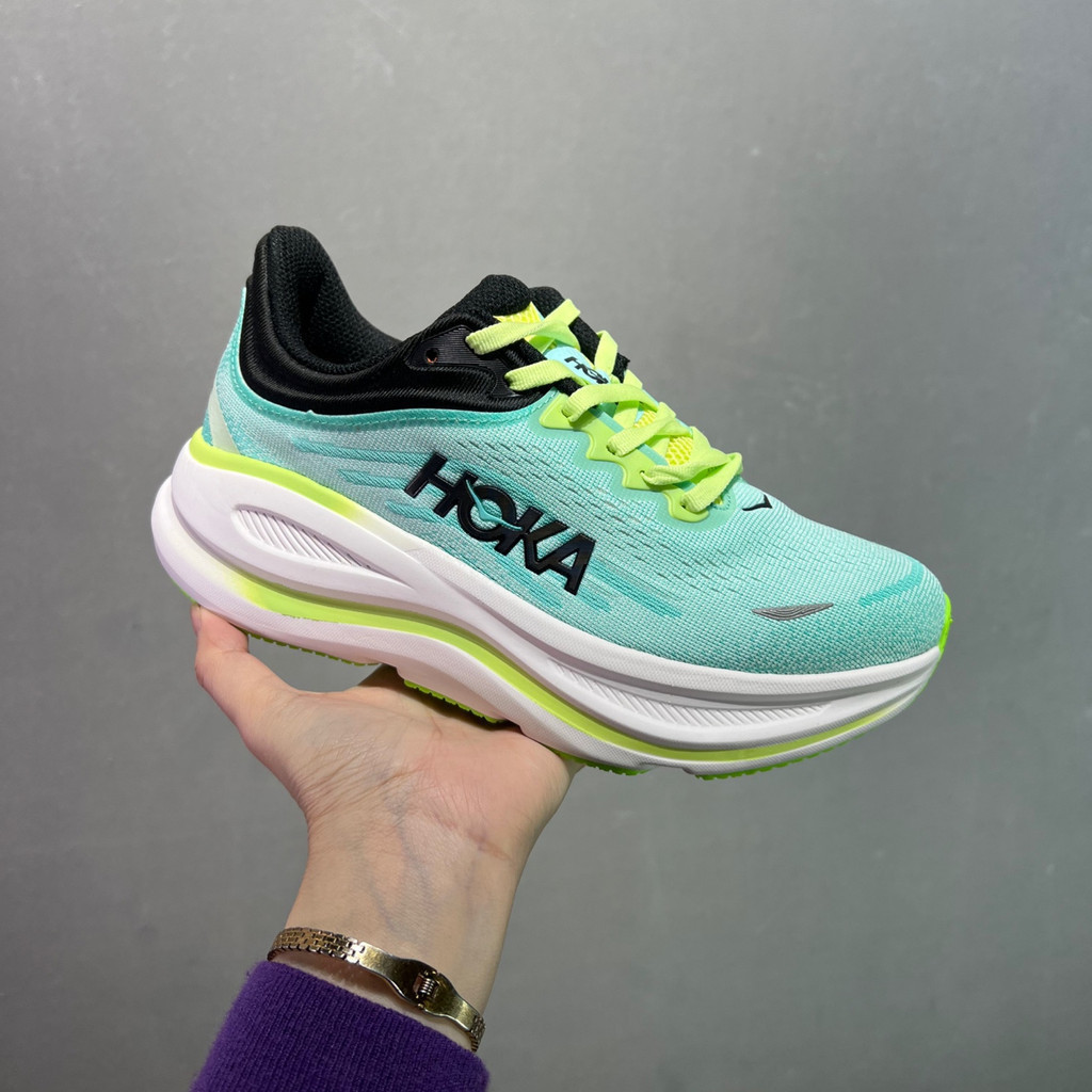 Hoka Bondi 9 跑步鞋男式女式輕便緩震馬拉松透氣公路訓練運動鞋 OEWR