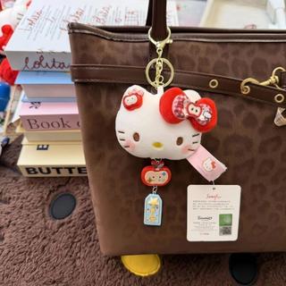 正版風鈴kt包掛件書包裝飾鑰匙扣hellokitty小玩偶車載生日禮物女