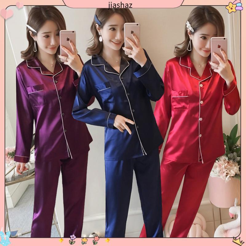 Secret Girl現貨 絲質睡衣大尺碼 M-5XL 仿真絲 衣褲兩件組套裝睡衣 女 短袖 胖MM 大碼 女士家居服 
