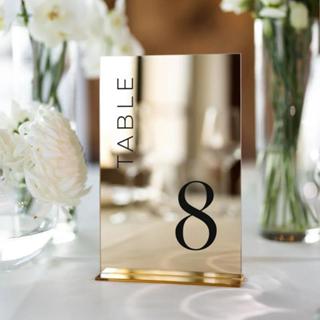 客製化 桌牌 結婚禮桌卡席位卡定製桌牌簽到臺創意婚宴座位卡亞克力婚慶婚禮