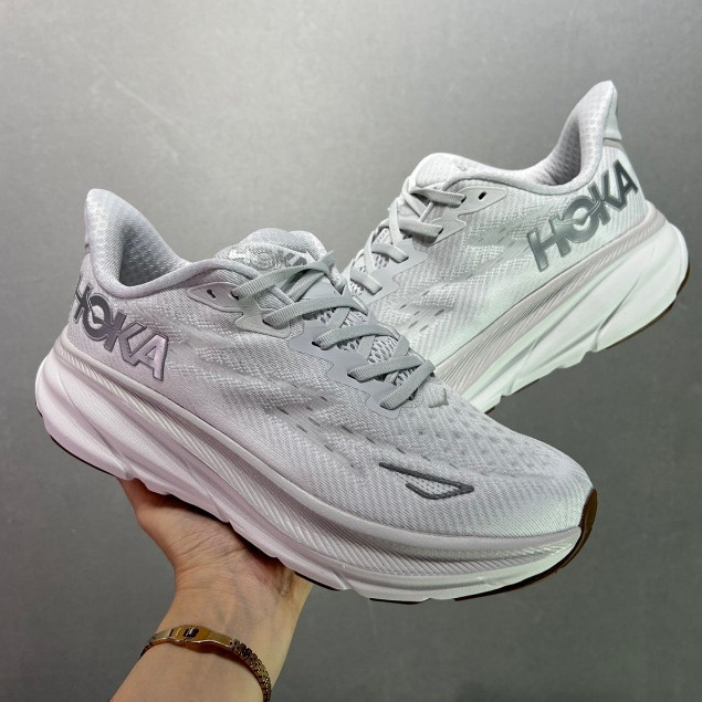 HOKA Clifton 9透氣輕便跑鞋時尚減震男女運動鞋QCYM