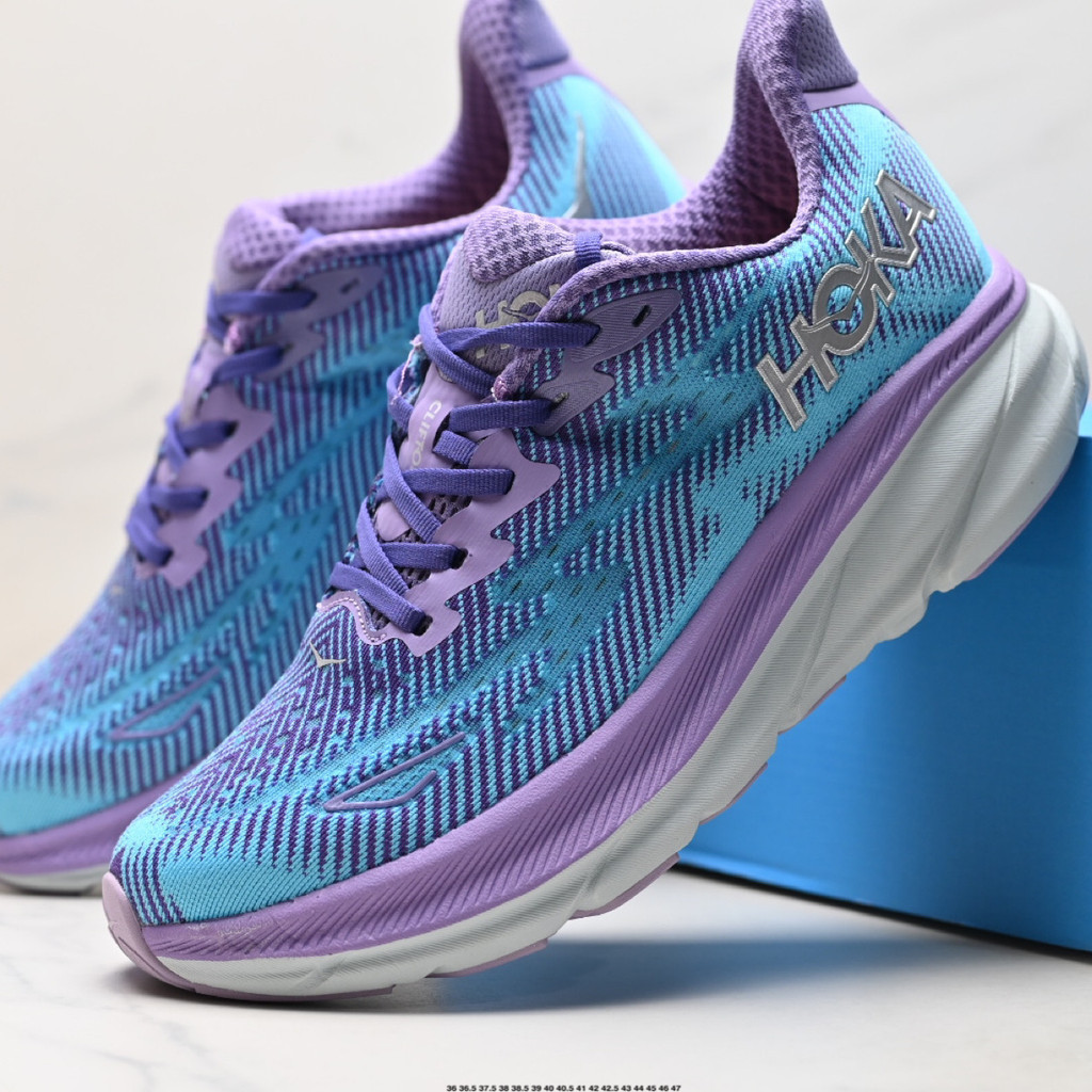 HOKA Clifton 9透氣輕便跑鞋時尚減震男女運動鞋MR8U