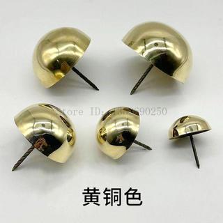 【臺灣出貨】中式仿古黃銅泡釘 鼓釘 蘑菇釘 圓頭釘 大門銅釘 復古建築 木門裝飾 銅門釘 大門 大門裝飾 裝飾 tata