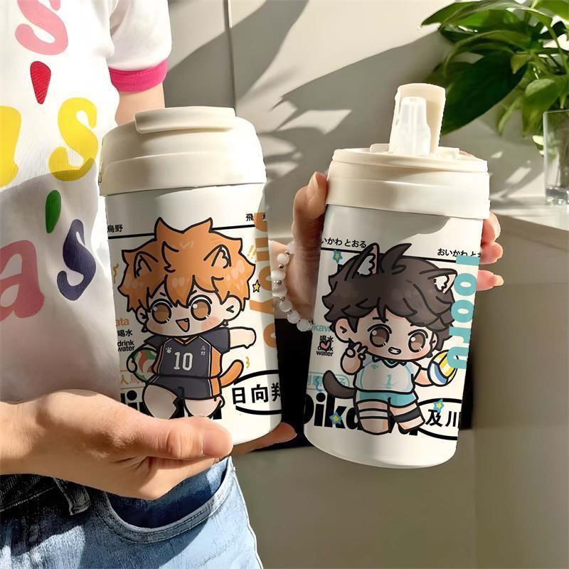 台灣出貨💕排球少年週邊 排球少年咖啡杯 排球少年水杯 隨行杯 動漫直飲水杯 304不銹鋼 禮物保溫杯 動漫水杯 