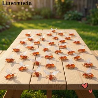 LIMERENCIA 50 件蜜蜂裝飾品,塑膠迷你尺寸蜜蜂裝飾,可愛小工藝塑膠蜜蜂裝飾花園裝飾