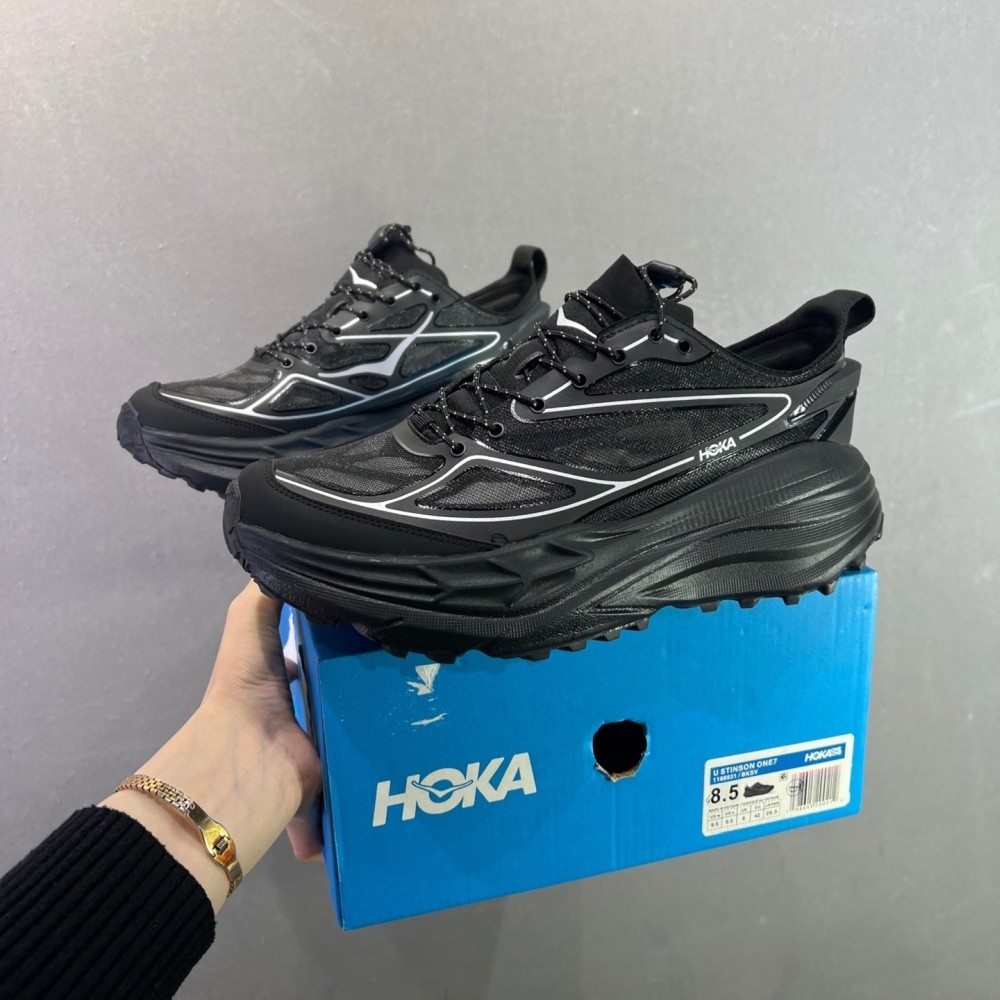 HOKA ONE ONE Stinson One7 越野跑鞋男女運動鞋男女通用情侶透氣輕便網眼 RIYK
