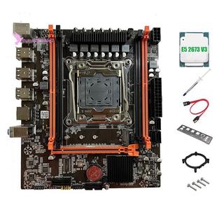 X99E主機板+E5 2673 V3 CPU+導熱油脂 PCIEX16 NVMe千兆網絡卡支援4XDDR4 RECC RAM