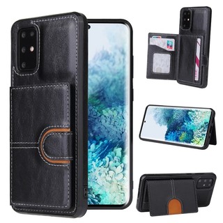 SAMSUNG 適用於三星 Galaxy Note20 Ultra PU + TPU + PC 防震後蓋保護殼帶卡槽和支