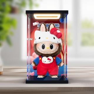 回燈收納盒適用泡泡瑪特THE MONSTERS × HELLO KITTY公仔防塵罩