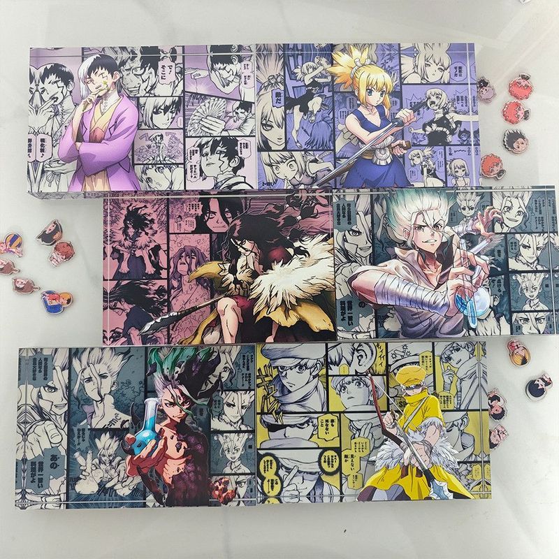 【精品好貨】石紀元Dr.STONE亞克力磚擺件石神千空獅子王司七海龍水西園寺西京