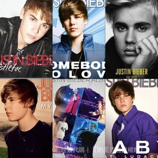 『賈斯汀·比伯』Justin Drew Bieber 週邊 比伯 賈斯汀比伯專輯封麵室內海報專輯高畫質自粘臥室裝飾海報自粘