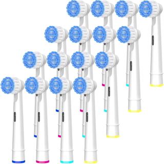Pro Sensitive Gum Care 替換刷頭相容 Oral-B 電動牙刷,16 件裝高密度超軟毛牙刷頭補充裝,