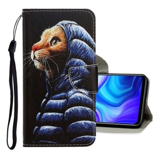 SAMSUNG 適用於三星 Galaxy Note20 Ultra 3D 彩繪水平翻蓋 PU 皮套帶支架和卡槽和錢包