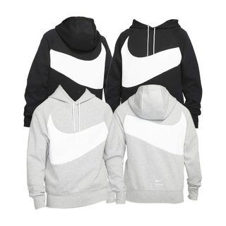 Nike Swoosh Pullover Hoodie 帽T 大勾 黑/灰 DD8223【SPLY】