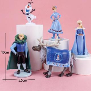 🎁桃園出貨🎁現貨 5款/套 迪士尼電影冰雪奇緣艾莎Elsa安娜Anna克裡斯託夫斯文漢斯Q版蛋糕裝飾人偶公仔手辦擺件