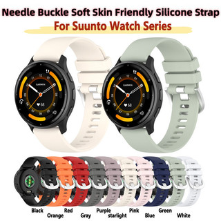針扣矽膠錶帶適用Suunto Race S Vertical Ocean 9 5 3 2 Peak Pro手錶輕替換腕帶