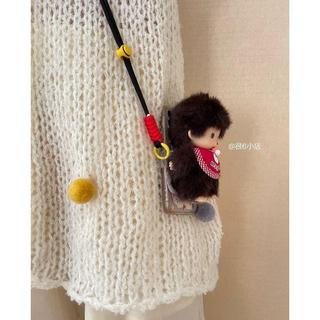滿額免運🌹Monchhichi 蒙奇奇 可愛娃娃 絨毛玩偶 收藏 掛件 蒙奇奇可愛韓國可斜挎可背手機背夾手機支架玩偶公