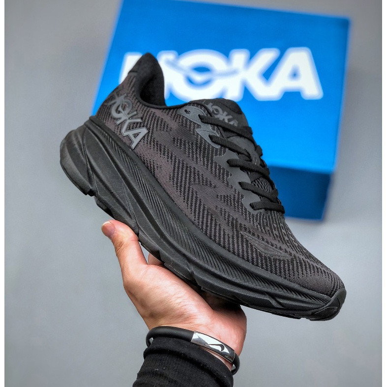 HOKA ONE ONE Clifton 9 男女款跑步鞋，大尺碼，透氣性好 LKUE