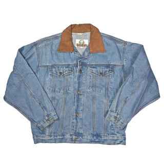 90s Woodlake Denim Jacket with Leather Collar 皮領牛仔外套