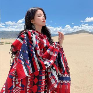 披肩民族風保暖披肩波西米亞大西北旅遊拍照加厚斗篷披風新款 真甲好你購來