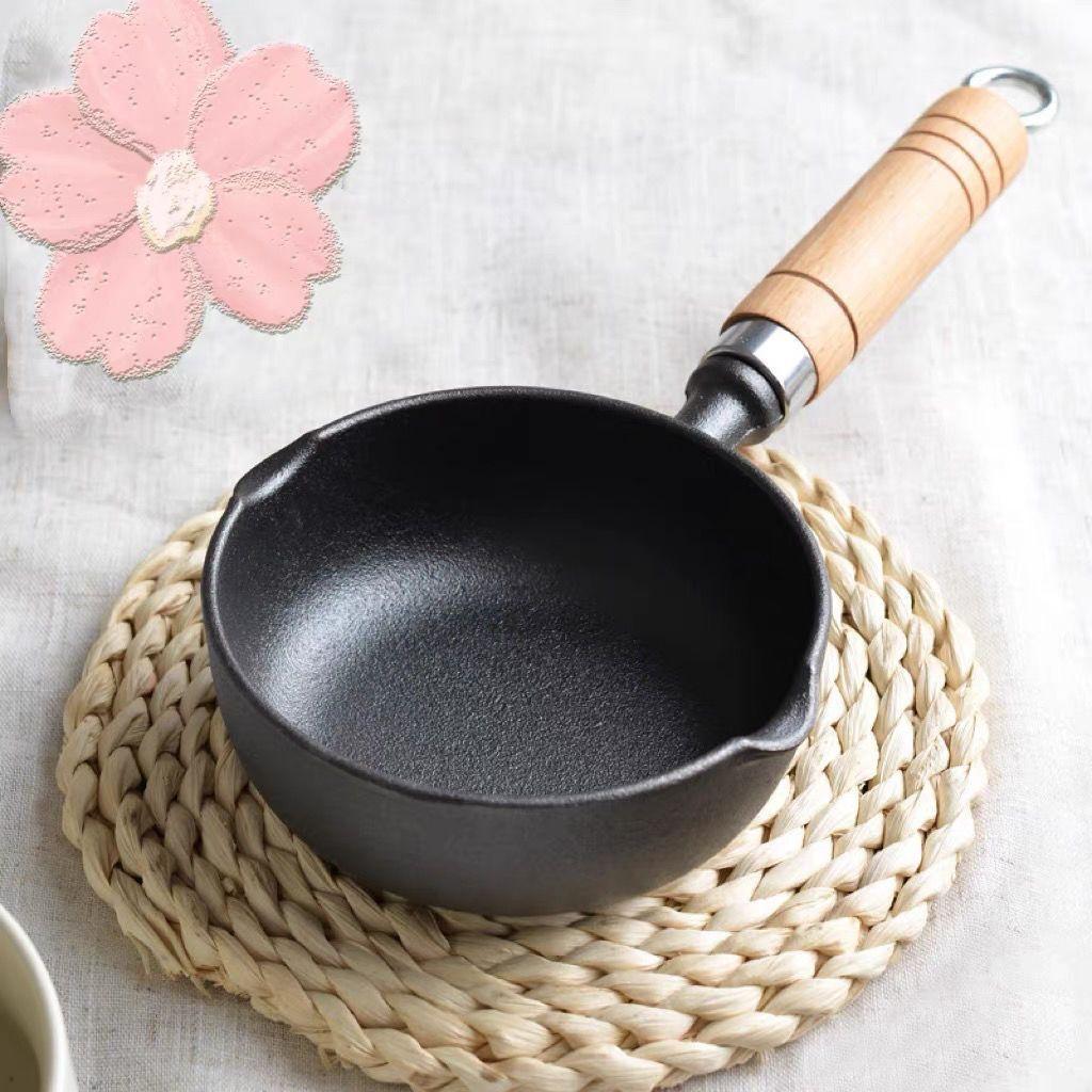 🥇臺南店/免運🥇鑄鐵無油煙不粘煎蛋鍋電磁爐燃氣竈通用迷你平底鍋煎蛋神器SCQ0E