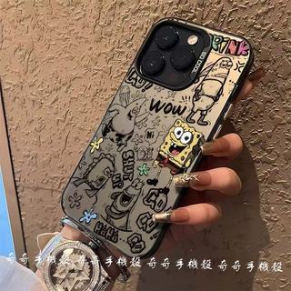 卡通素描海綿寶寶防摔手機殼 三星S26Ultra S25 edge S21+ S22ultra S24FE S23FE