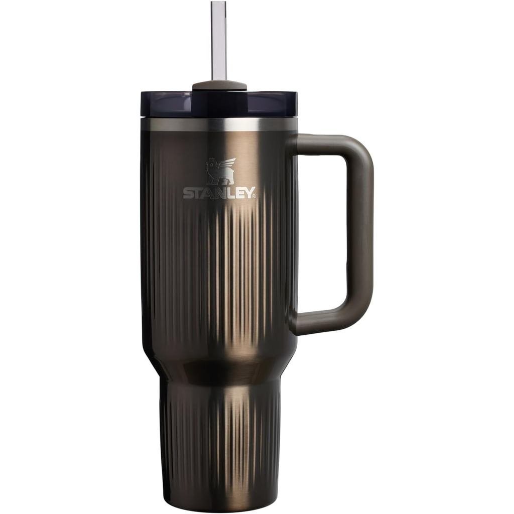 STANLEY Quencher H2.0 玻璃杯帶手柄和吸管 40 盎司 | Flowstate 3 位蓋 | 兼容旅