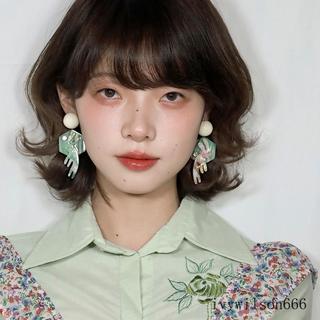 ⭐臻品優選⭐不對稱青綠兔春夏新款耳環耳夾