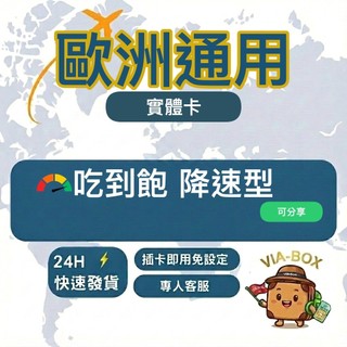 【旅匣現貨】歐洲通用SIM卡 每日高速1GB/2GB 喫到飽 5G高速上網 多國通用 可熱點分享