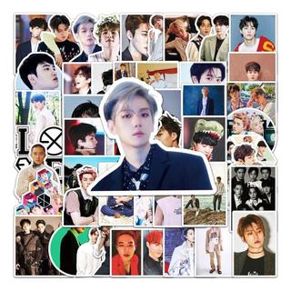 💕臺灣出貨💕EXO周邊 EXO應援物 100張EXO帥氣炫酷韓國男團周邊 創意DIY裝飾 頭盔滑板車行李箱貼紙 生日