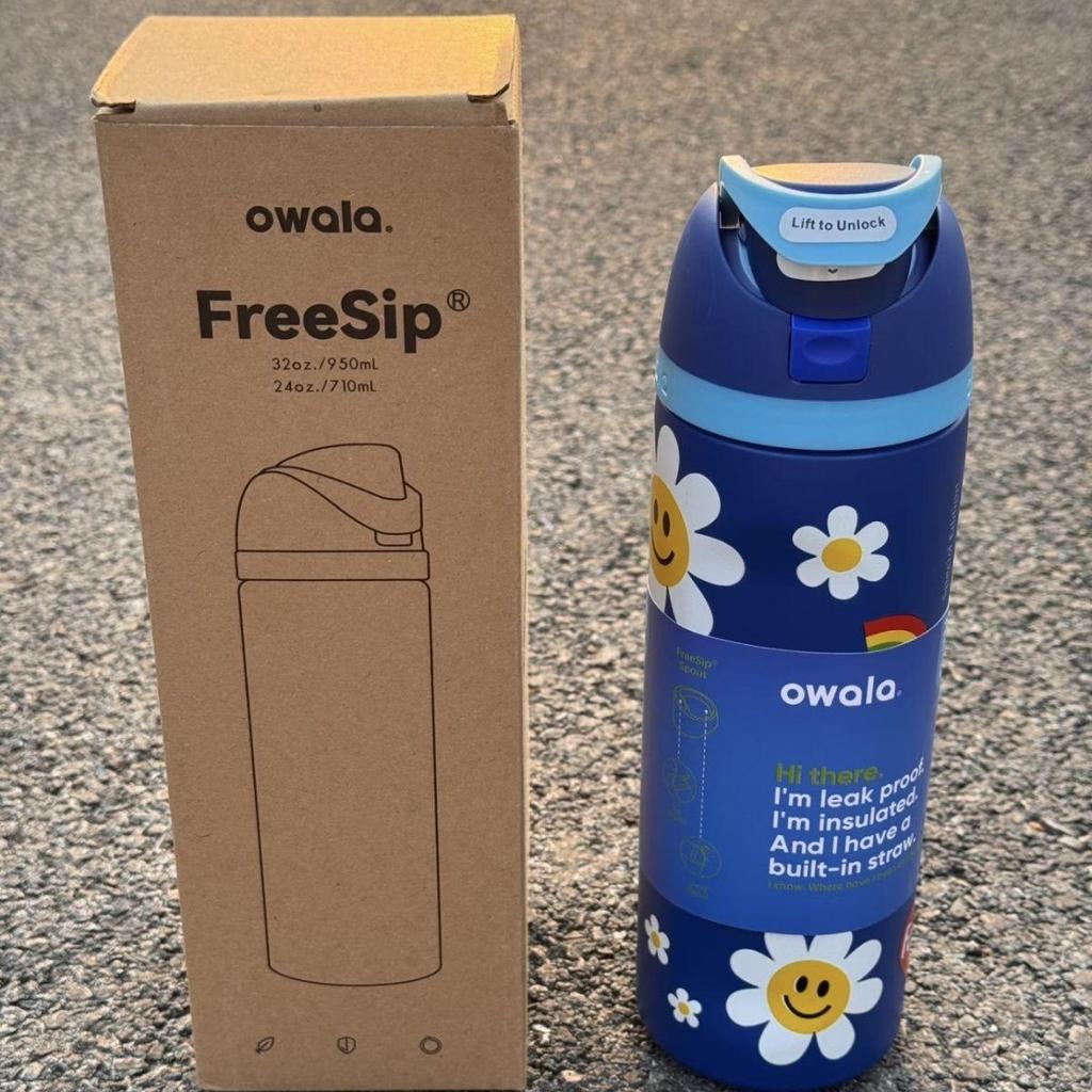 🔥臺灣出貨🔥owala水壺 向日葵 ins風 304不鏽鋼 保溫杯 雙飲吸管 高顏值 大容量 運動水杯