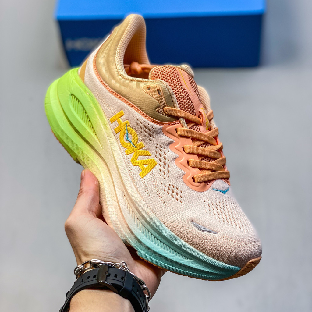 Hoka Bondi 9 跑步鞋男式女式輕便緩震馬拉松透氣公路訓練運動鞋 NG9O