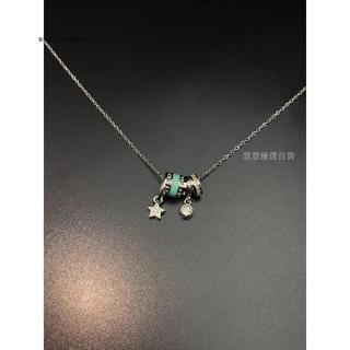 臺灣出貨#Vintage古著 Oil dripping blue ring項鍊#免運