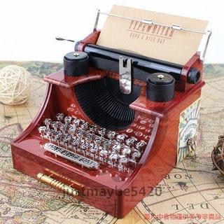 復古音樂盒 音樂盒 木質音樂盒 旋轉音樂盒 打字機音樂盒八音盒 聖誕節禮物 生日禮物 婚禮小物justmaybe5420