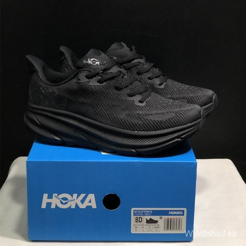 HOKA Clifton 9 寬男女通用輕便透氣跑鞋，男女專業緩震跑鞋，尺碼 3645 透氣運動鞋 OHGH BJAP