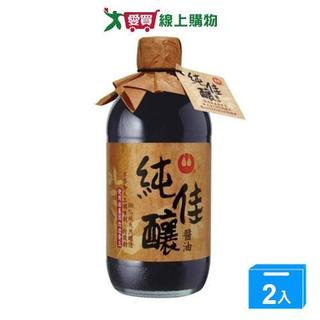 萬家香純佳釀醬油450ml【兩入組】【愛買】
